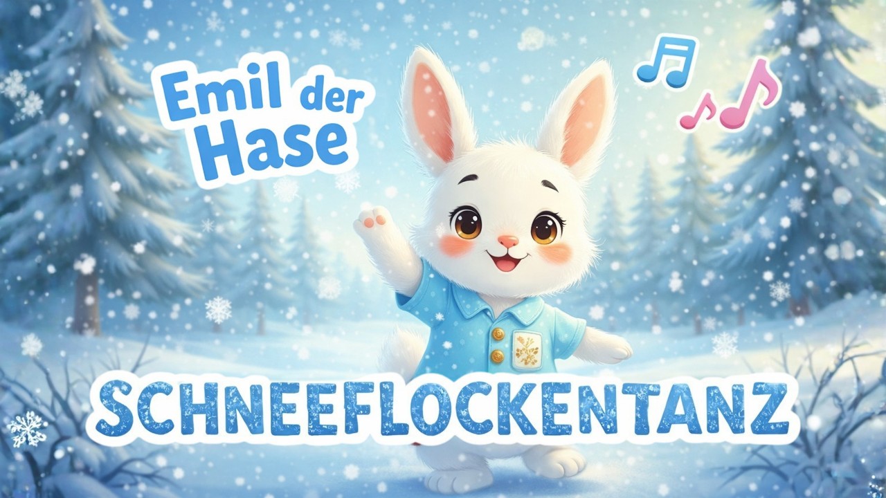 Schneeflockentanz ❄️ | Kinderlied zum Mitsingen und Tanzen (Deutsch) – Emil der Hase | #emilderhase