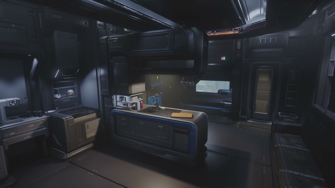 Star Citizen 4K | MicroTech Hab Room Ambience | Cozy Futuristic Interior Sounds