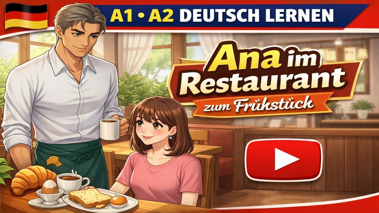 Deutsch lernen A1–A2 | Ana im Restaurant | Frühstück bestellen