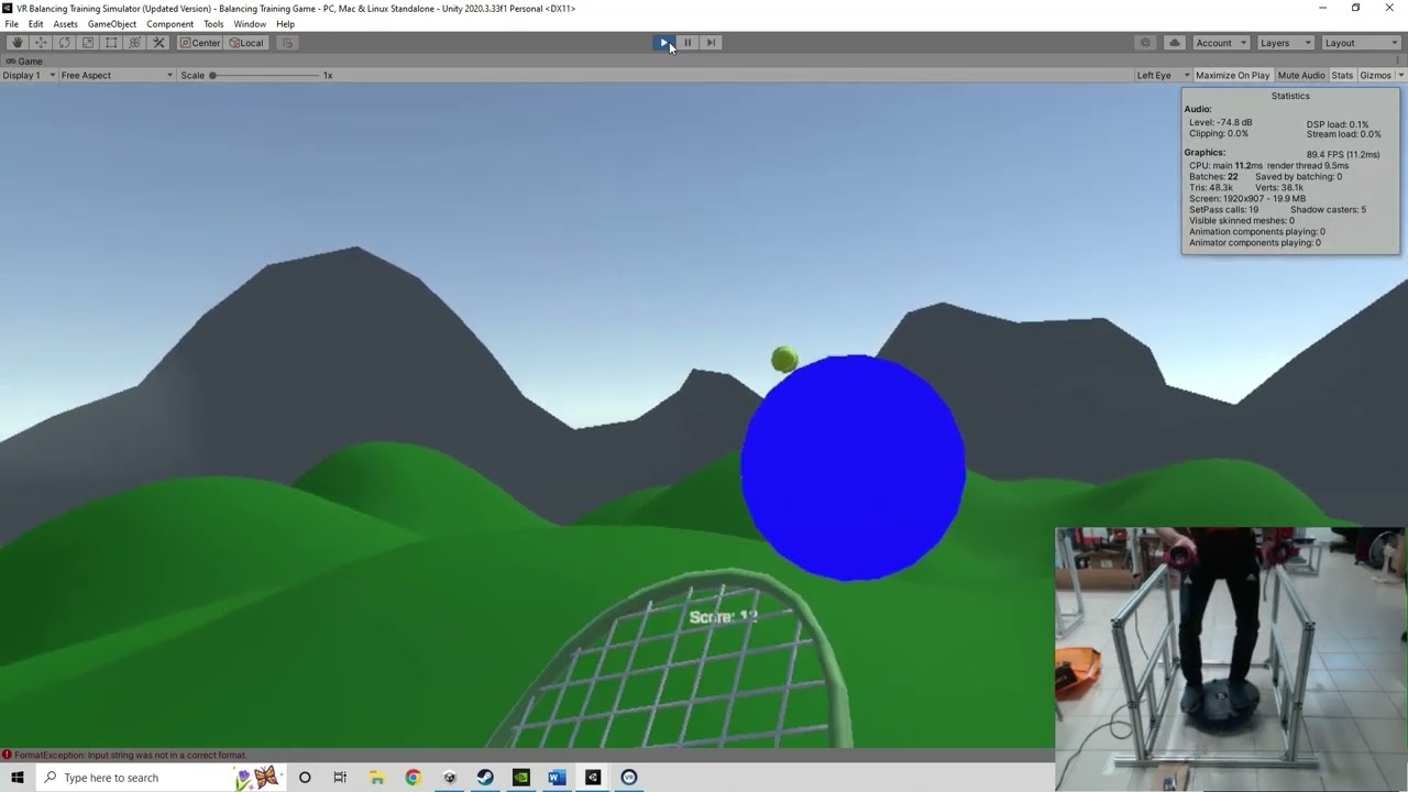 Virtual Reality-Based Balancing Training Simulator for Athletes