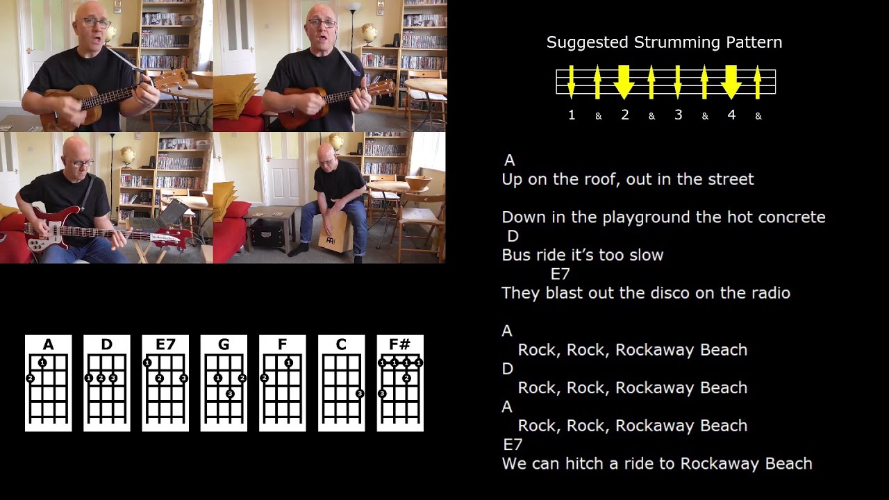 Rockaway Beach - The Ramones- Ukulele Strum-Along Lesson - Jez Quayle