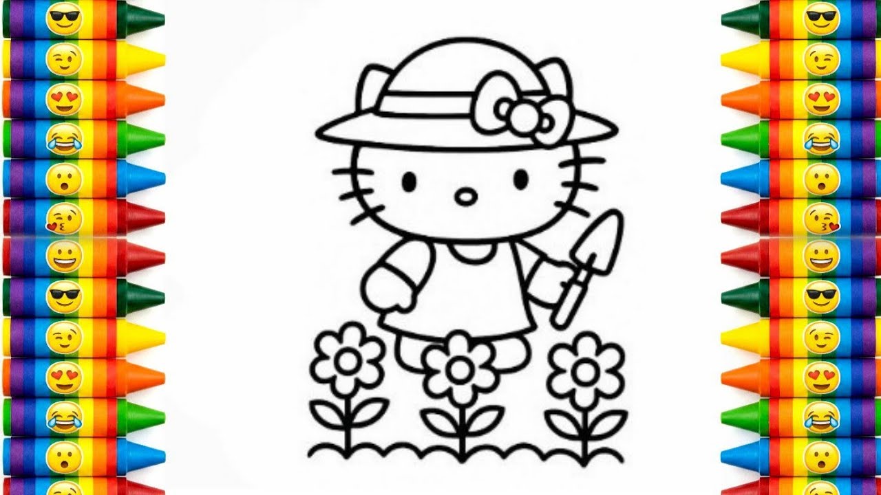 Милый рисунок Hello Kitty 🌸 | Рисование и раскрашивание для детей