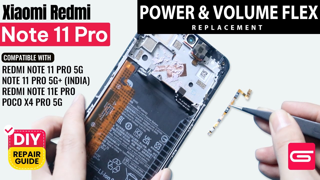 Замена шлейфа регулировки громкости на Xiaomi Redmi Note 11 Pro
