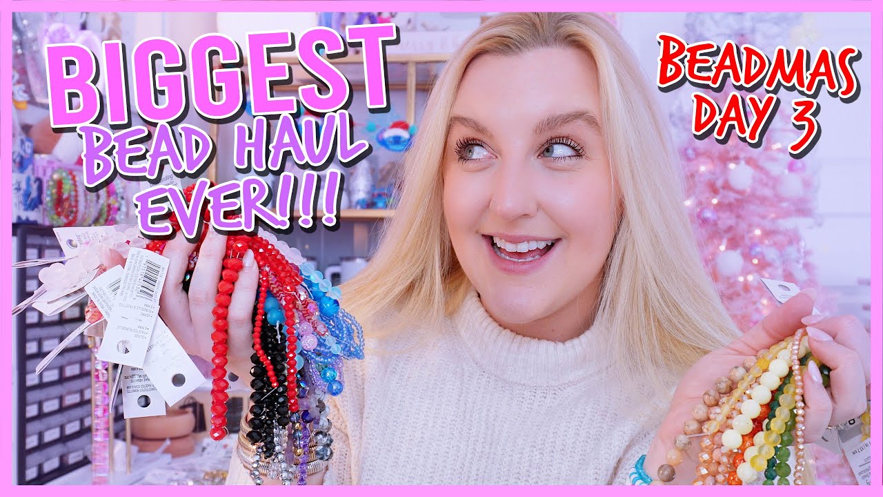 I SPENT $350 ON BEADS!! Michael's Black Friday💕 Bracelet Small Business Supplies haul🛍#BEADMAS day 3