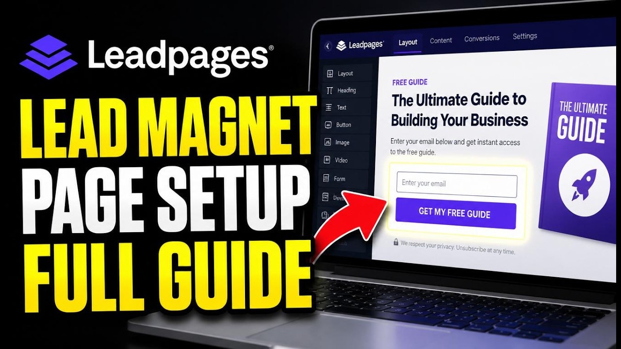 How to setup a lead magnet page with Leadpages - Full Guide