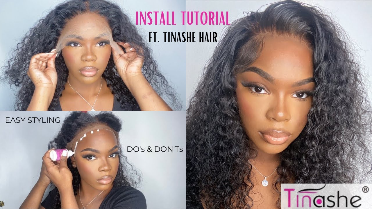 deep curly frontal wig install ft. tinashe hair 💕