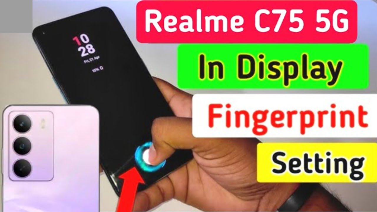 Realme c75 5g display fingerprint setting/Realme c75 5g fingerprint screen lock/Fingerprint sensor