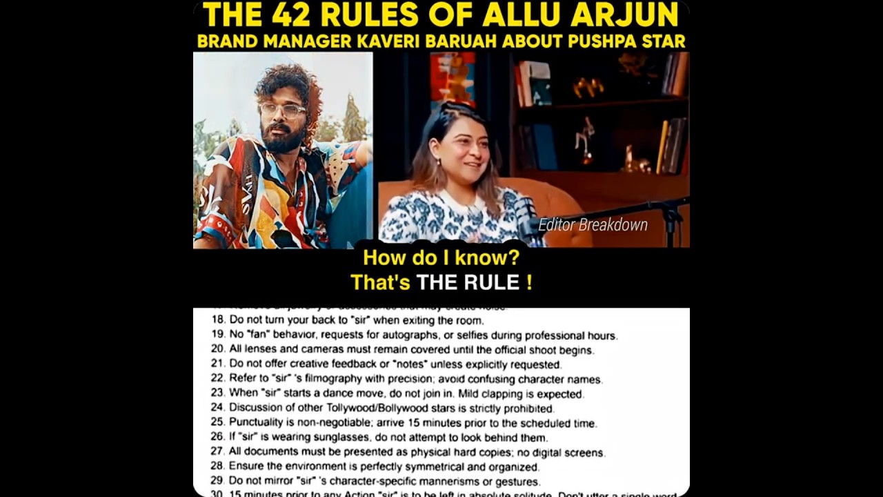 Allu Arjun's 42 Rules
