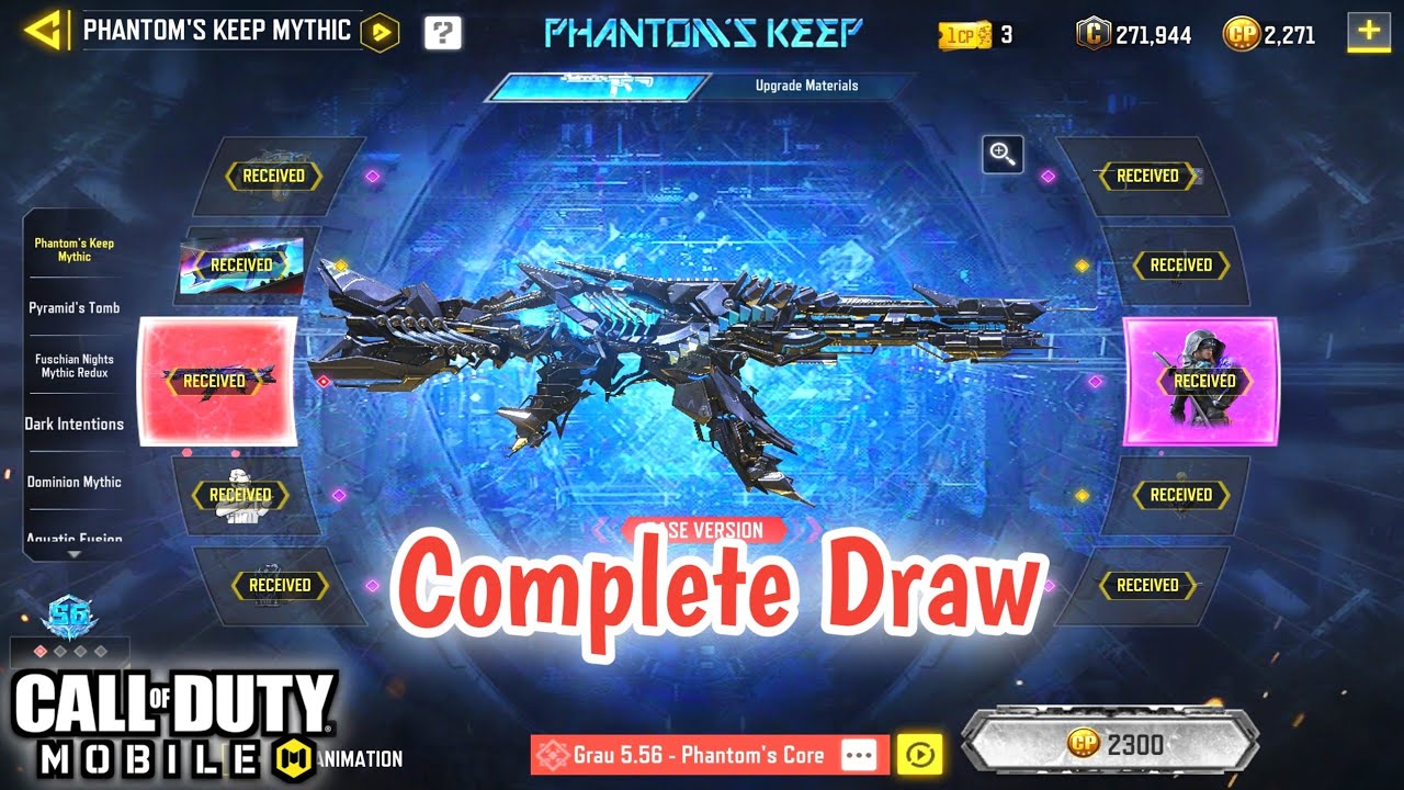 *Mythic* Grau 5.56 - Phantom's Core Full Redux Draw & Upgrading | 4K UltraHD | COD Mobile