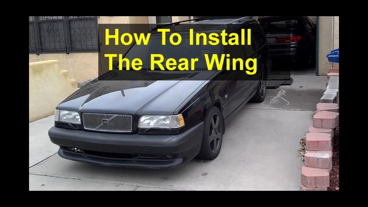 Rear wing installation for P80 Volvo's with newer 1 piece style brackets, 850 & V70 cars. - VOTD