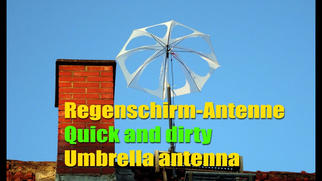 Regenschirm Antenne NOAA APT Umbrella Antenna (quick n dirty)