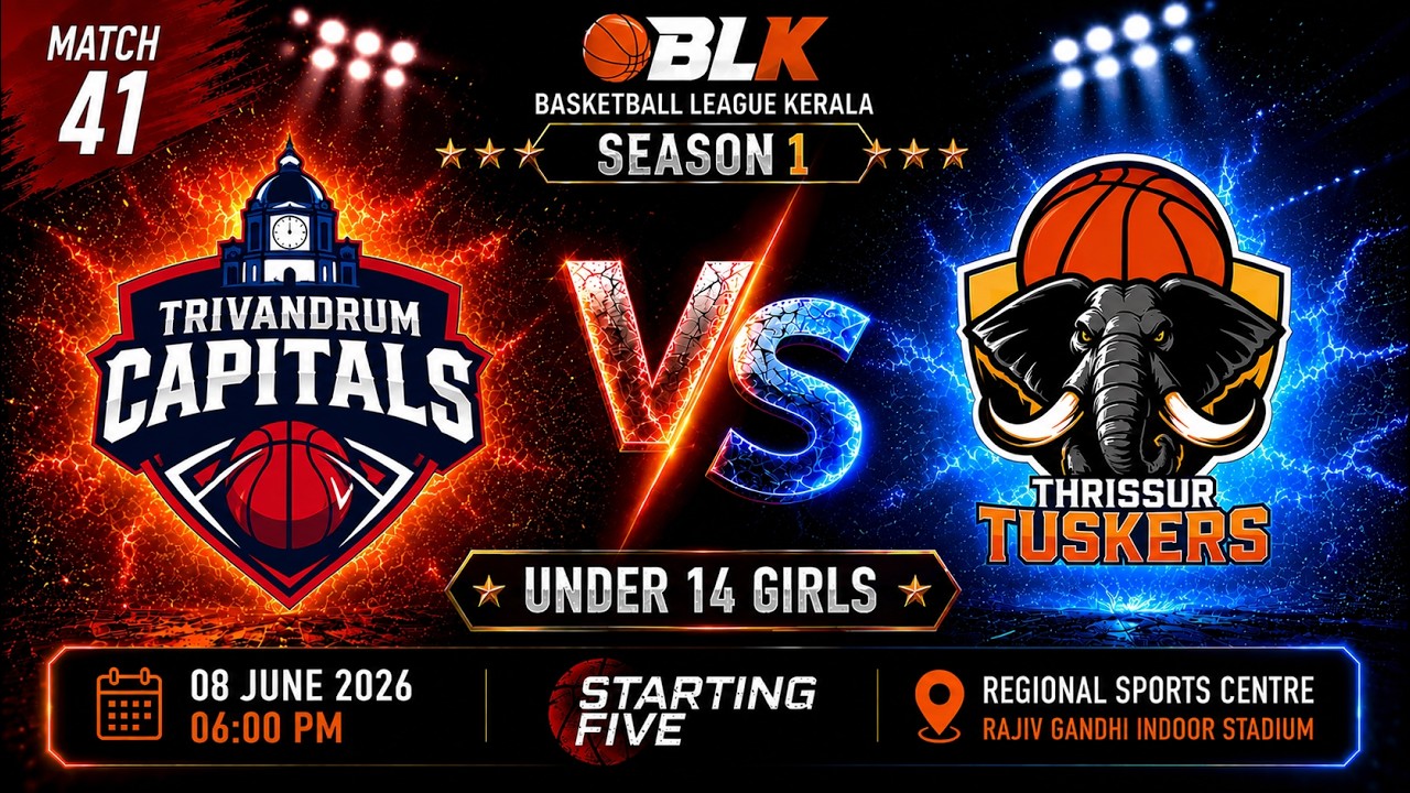 Match 41 | Trivandrum Capitals Vs Thrissur Tuskers | U-14 Girls | BLK 2026 Season 1