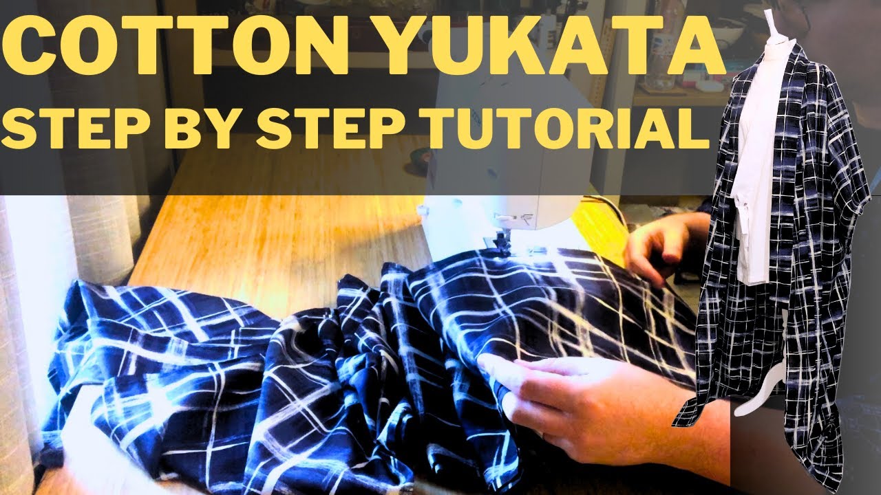 DIY Cotton Yukata Kimono | Step by Step Sewing Tutorial | SEW ALONG WITH THE SEWING PATTERN #kimono