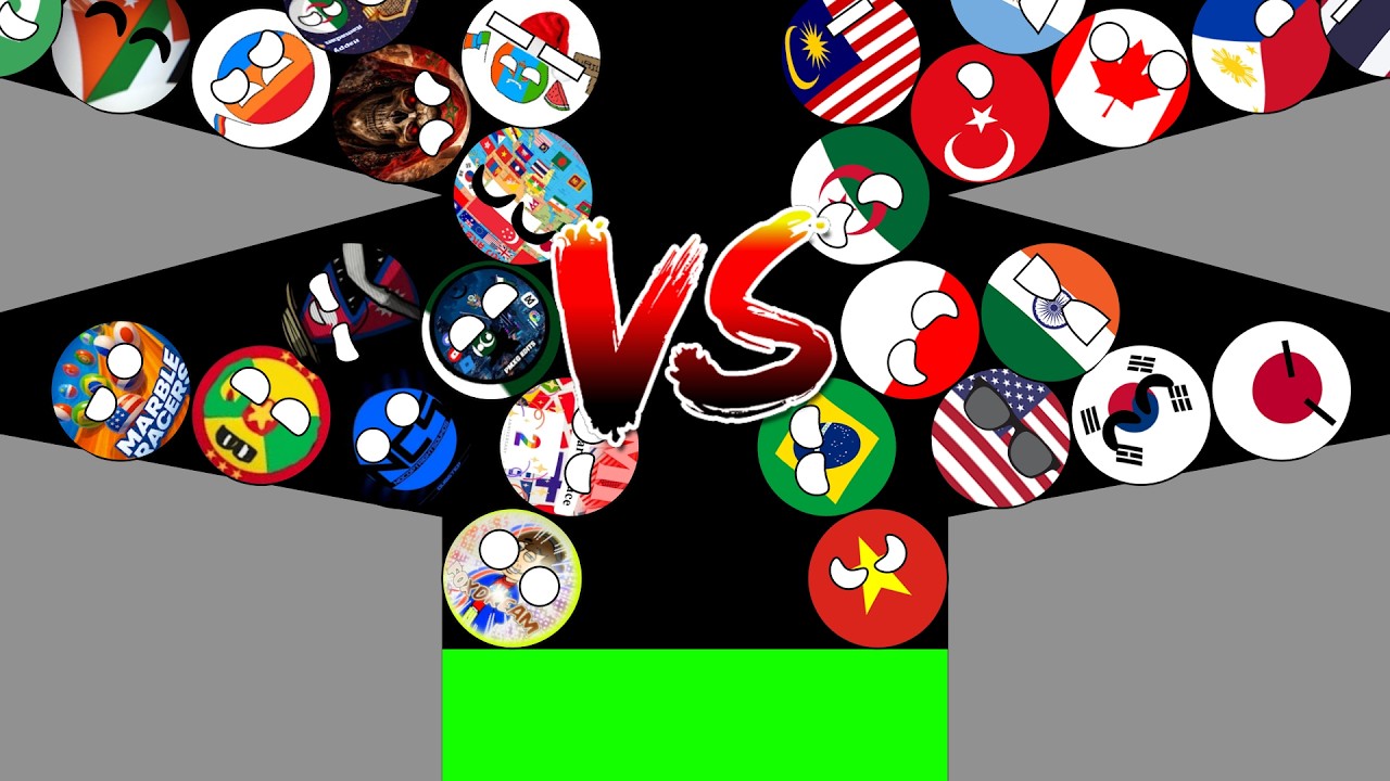 You won't BELIEVE who won this intense battle!😱 Countries VS Fans marble race.