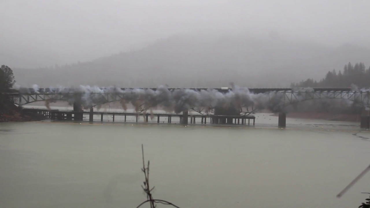 Antlers Creek Bridge demolition, Lakehead, CA: January 2017