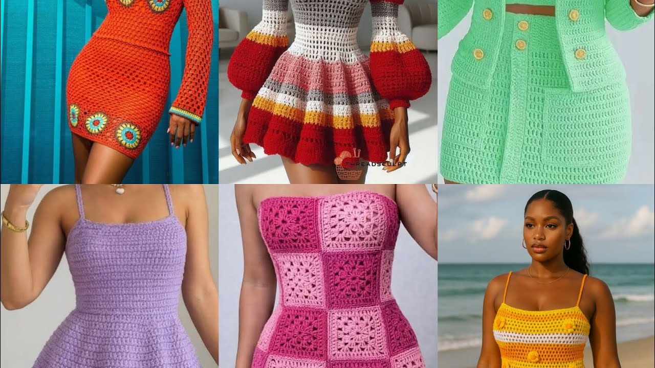 beautiful handmade crotchet ladies dresses new designs ideas 2026😍☺