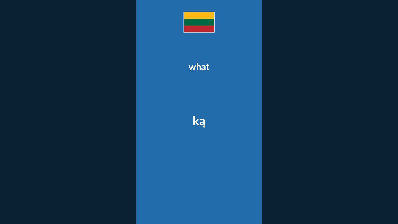 Basic Lithuanian Question Words