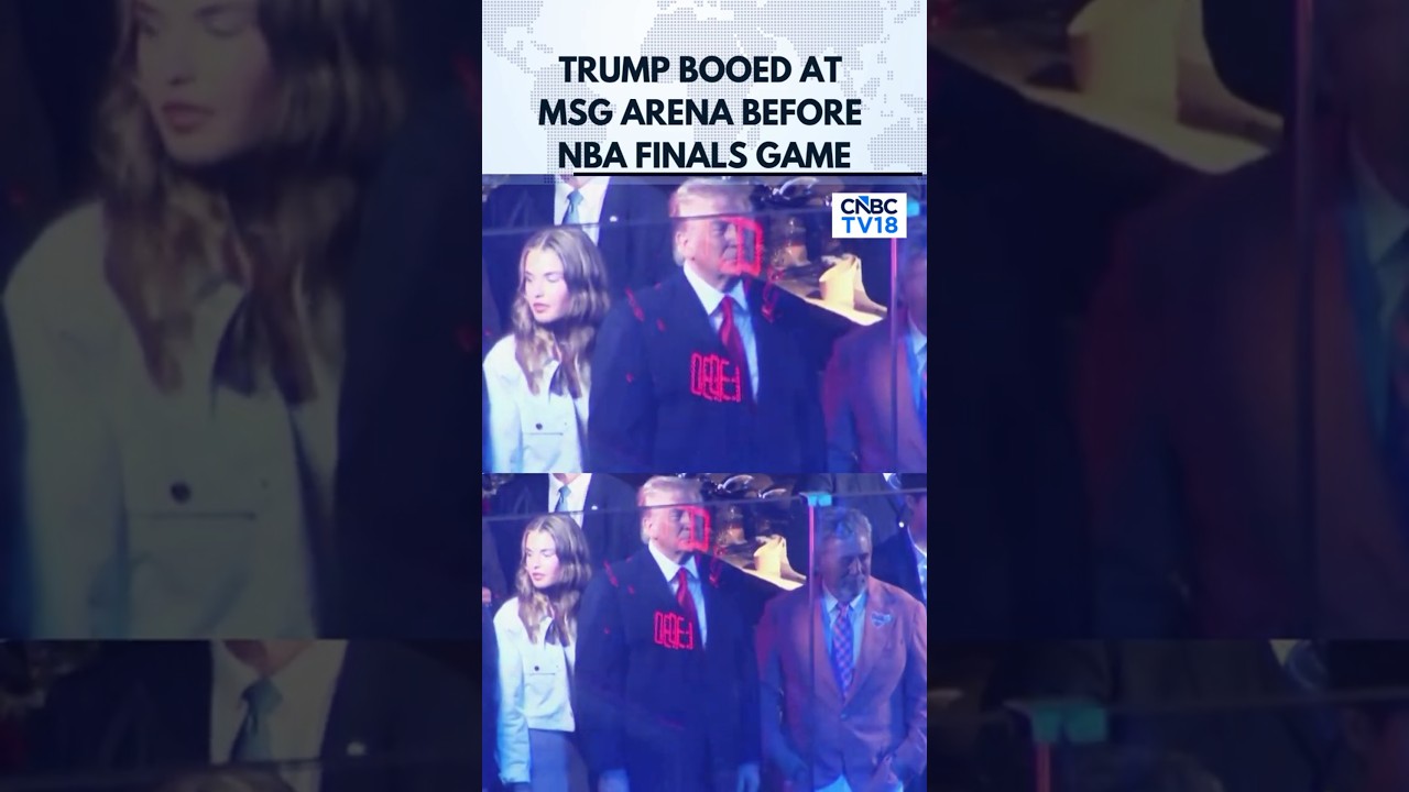 MOMENT: Trump Loudly Booed at Madison Square Garden Before Knicks-Spurs NBA Finals Game | N18G