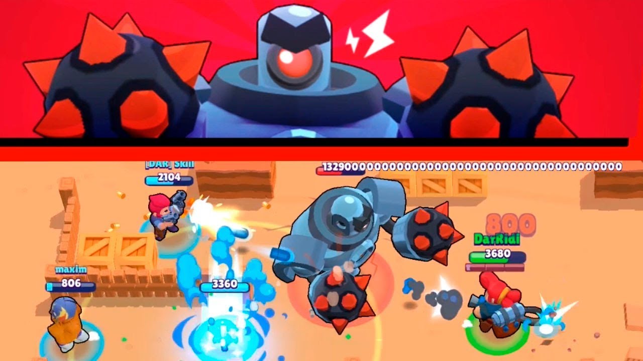 Легко прошли Босса Металлолом! Brawl Stars Бой с боссом металлолом BS games