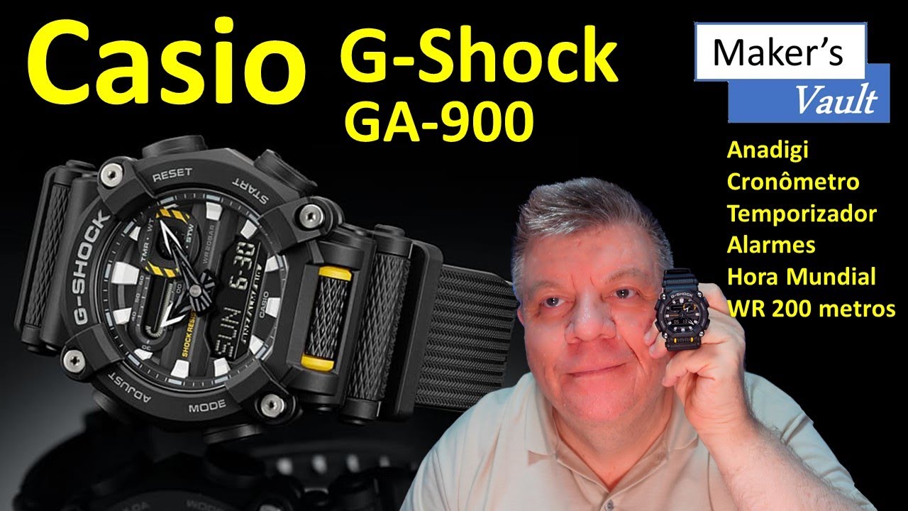 Casio G-Shock GA-900: Anadigi resistente e com funcionalidades completas
