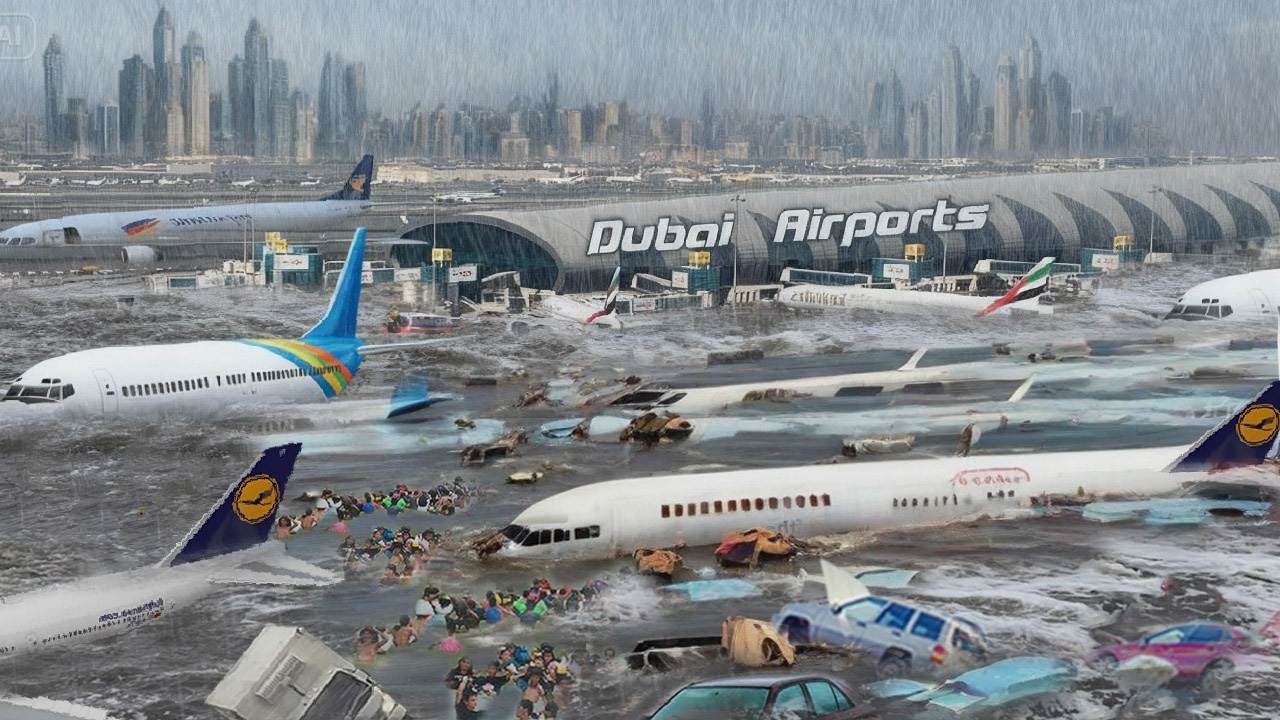 Дубай снова тонет — внезапные наводнения поглотили аэропорт, дороги и автомобили!