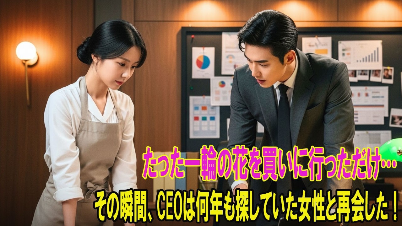 【感動する話】一輪の花を買いに行っただけ…その瞬間、CEOは何年も探し続けていた女性と再会した！