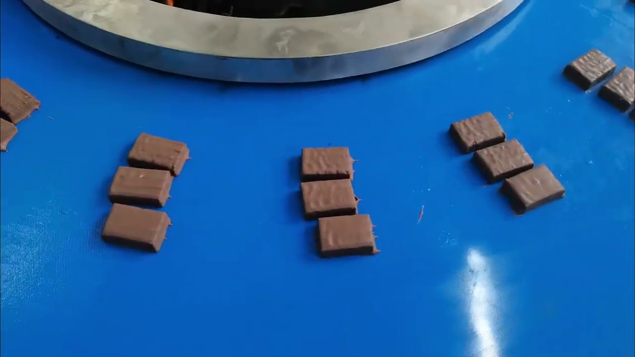 Papa hot selling P307 three rows chocolate protein bar machine testing video before the shipment
