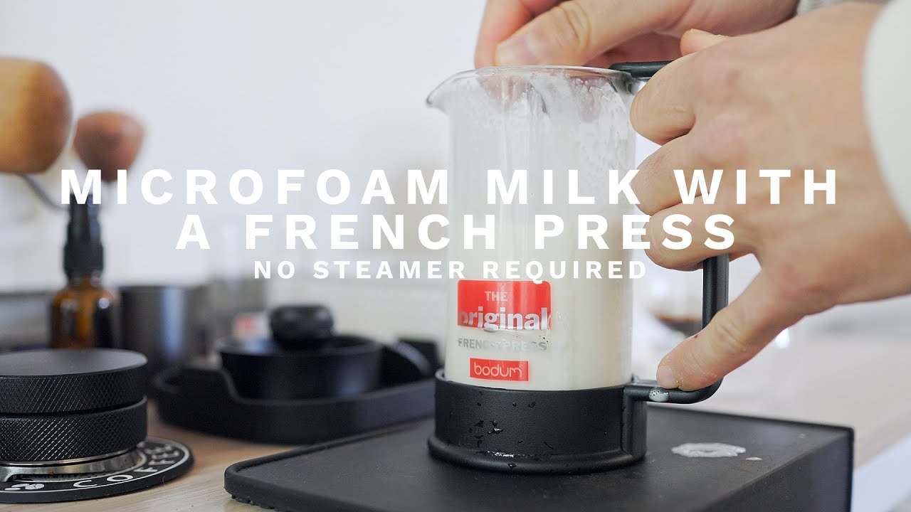 How I use a French Press to microfoam milk in 2 minutes or less