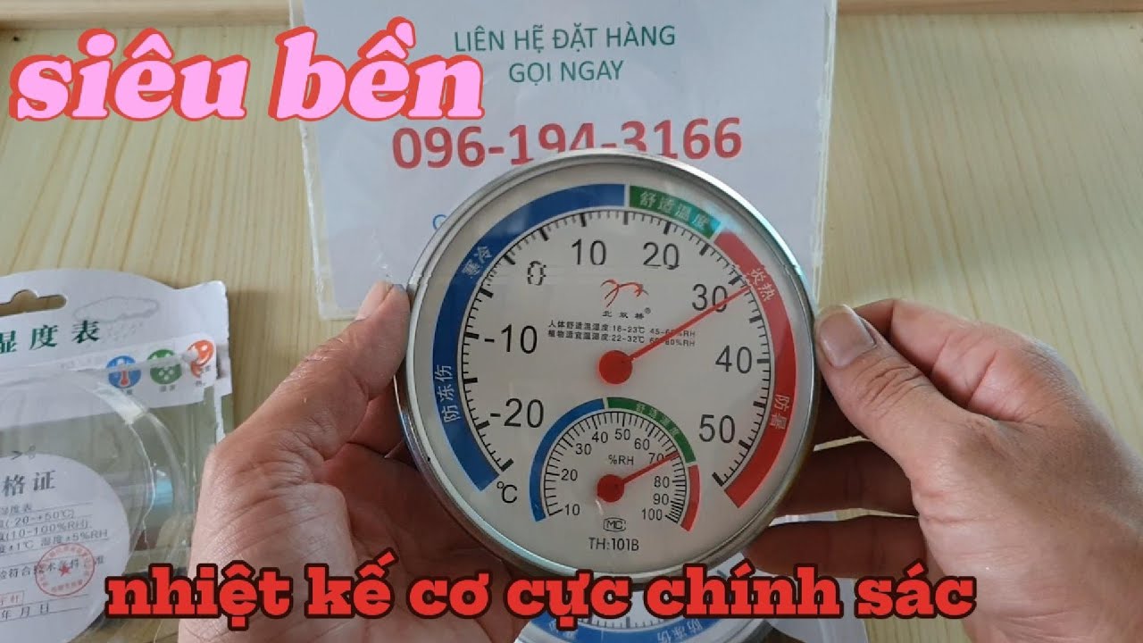 nhiệt kế đo nhiệt độ  độ  ẩm siêu bền. lắp chuồng trại cực tiện.
