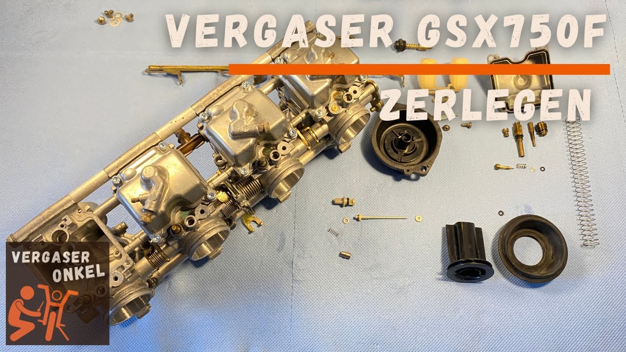 Vergaser Suzuki GSX750F ab BJ 98 zerlegen, ausführlich erklärt vom Vergaseronkel