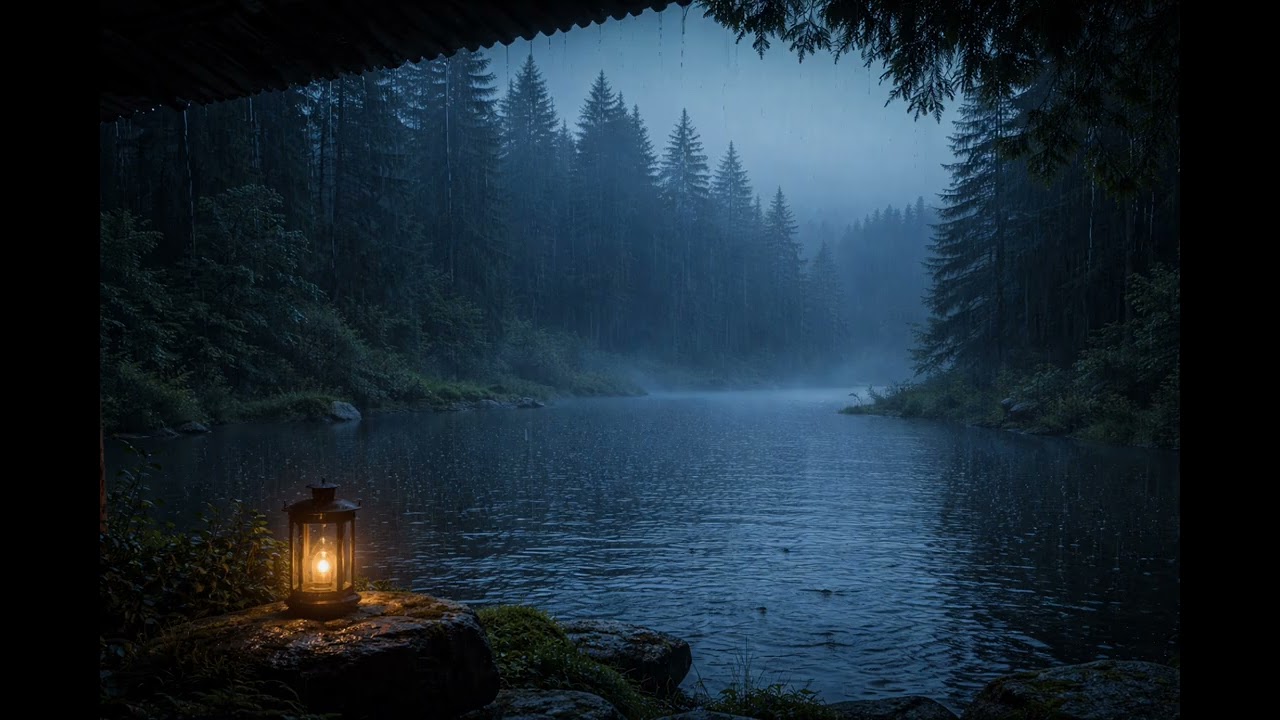 2 Hours of Rain on a Tin Roof at Night | Deep Sleep & Relaxing Rain Sounds