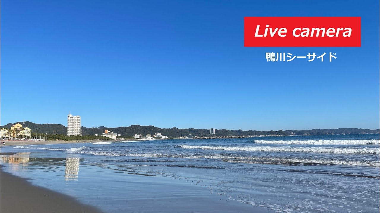 海辺の風景　ライブカメラ波情報　南房総 鴨川シーサイド　癒しの海