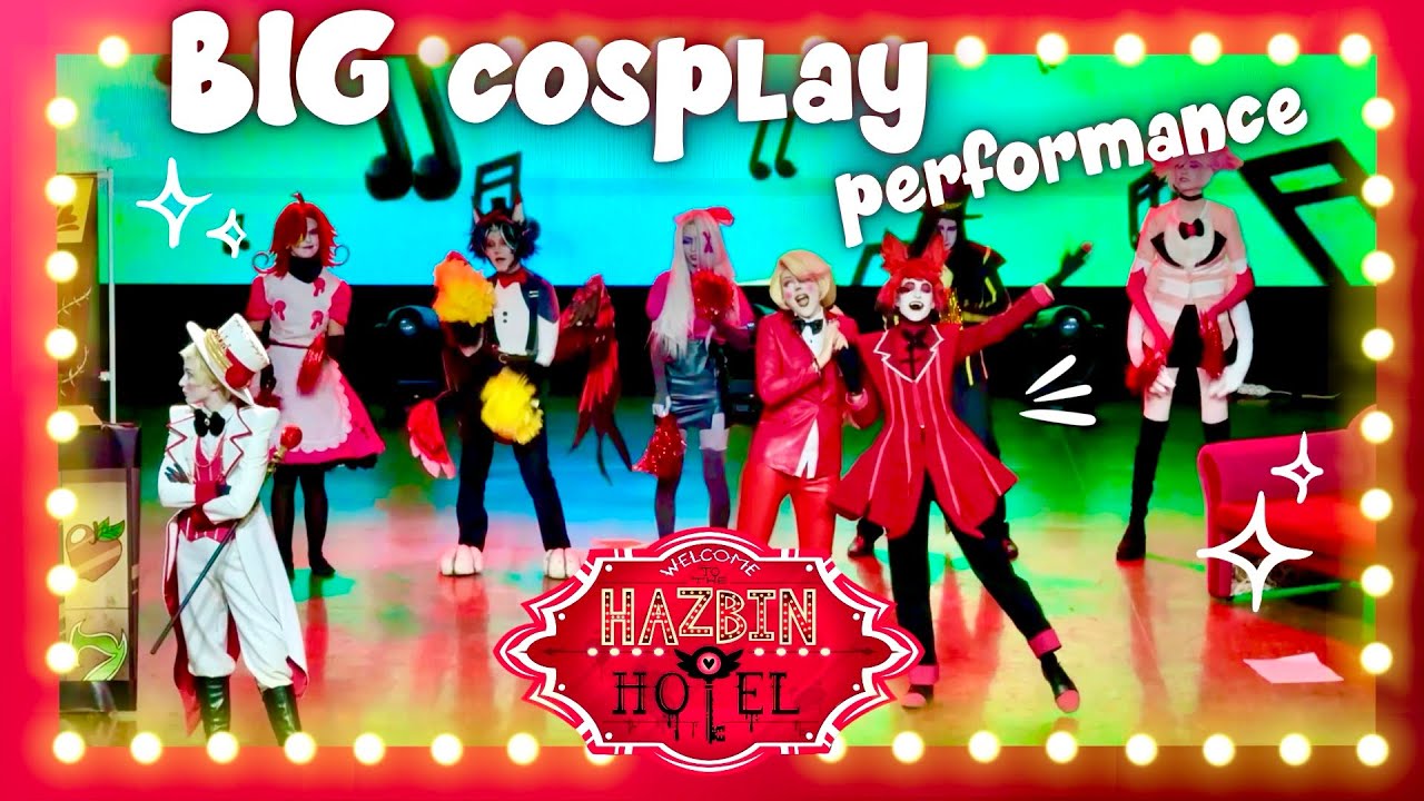 HAZBIN HOTEL BIG COSPLAY PERFORMANCE! Alastor, Charlie, Lucifer, Husk, Angel, Niffty and others!
