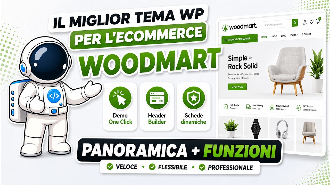 🎨 Il miglior tema WordPress per l'e-commerce 🛒: Woodmart | Potente, flessibile, pronto a tutto!⚙️