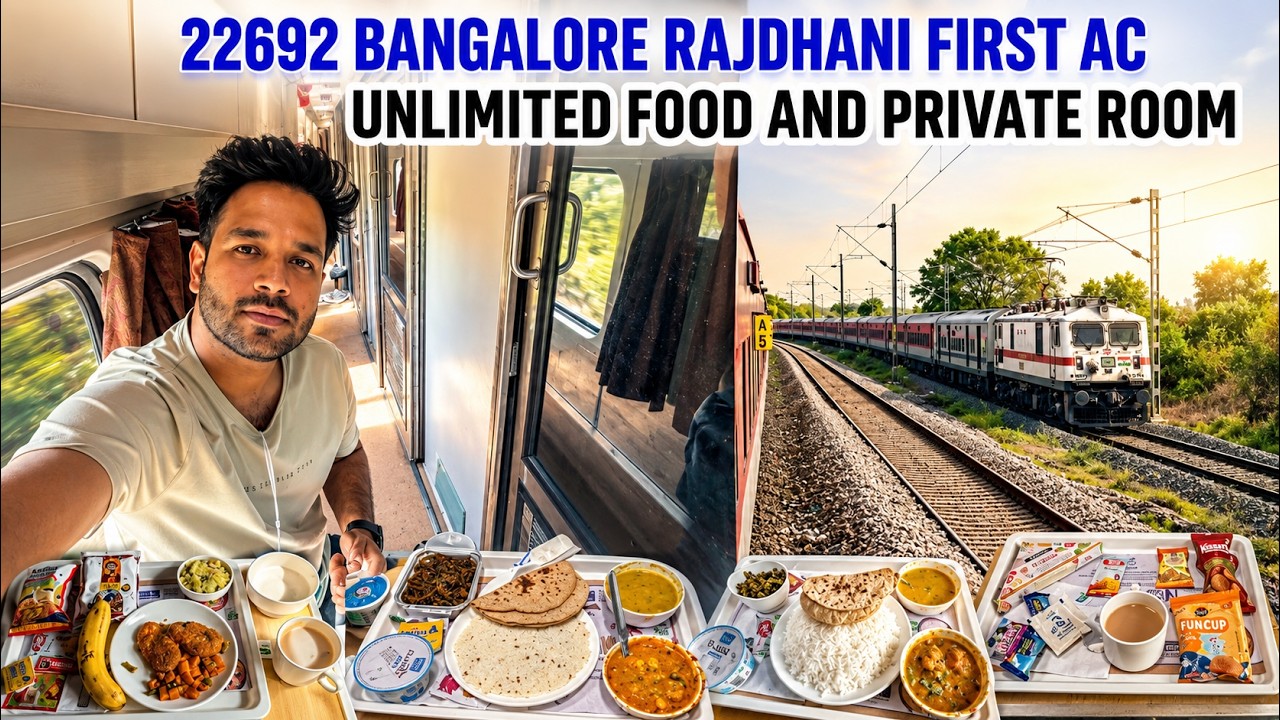 22692 Bangalore Rajdhani First AC Journey from Bhopal to Bangalore || 11 plus High Speed overtakes