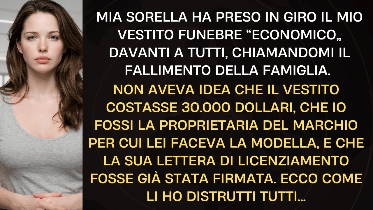 "Ti vesti male!" mi ha derisa al funerale di mamma... ma non sapeva chi ero DAVVERO