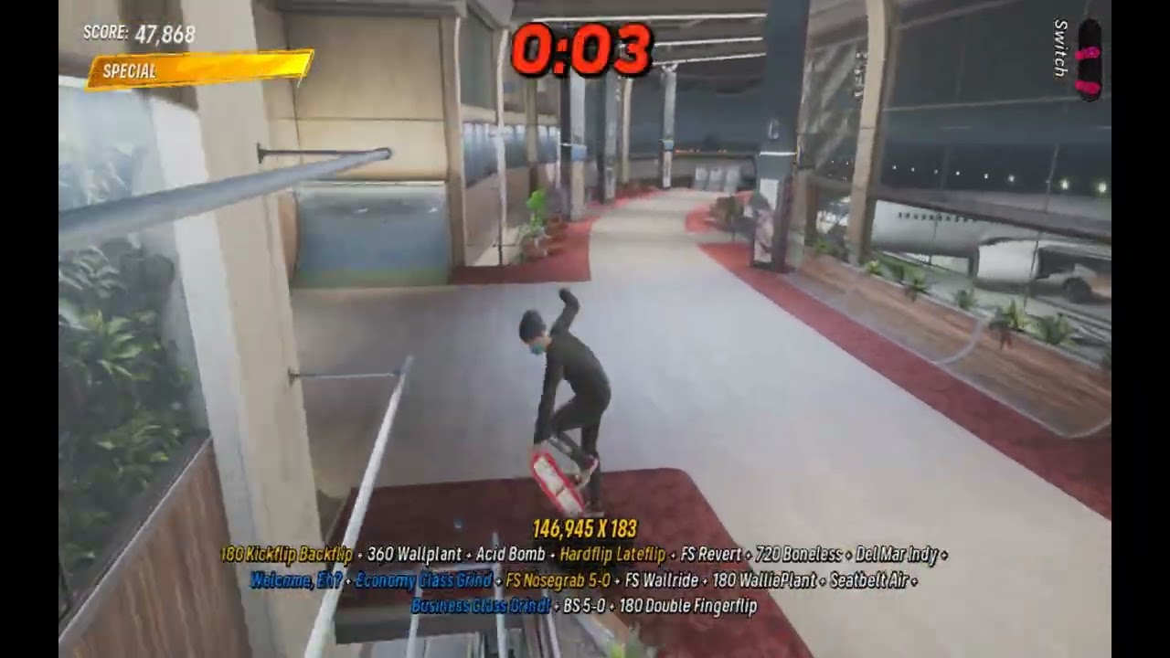 Airport 100 Million with fun tricks