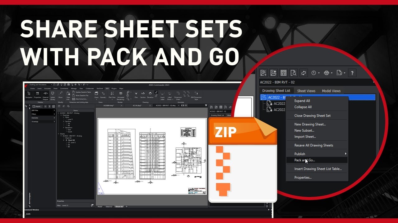 Share Sheet Sets with Pack and Go