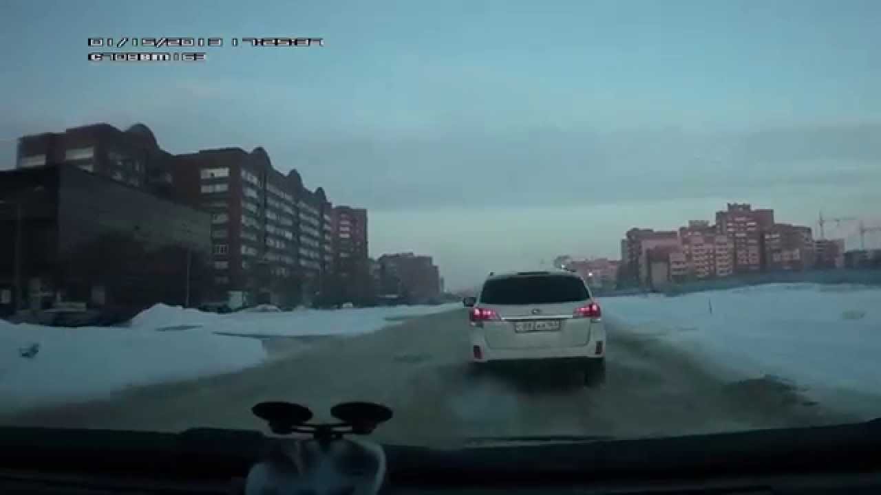 Subaru Legacy Outback Crossov vs Vaz 21104 по разбитой дороге