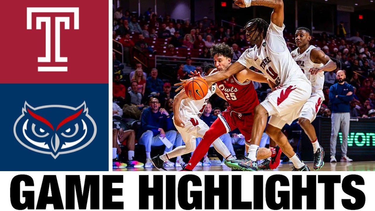 Temple vs Florida Atlantic Highlights | Men's Basketball | College Basketball 2026
