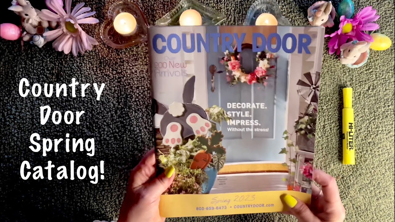ASMR Country Door Catalog! (Whispered w/candy) Page turning & highlighting my wish list for Spring!