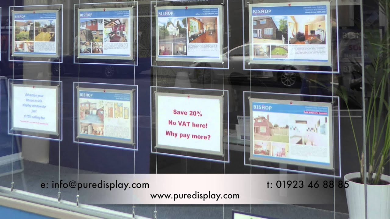 Estate Agent Displays from Pure Display - Cable Display System