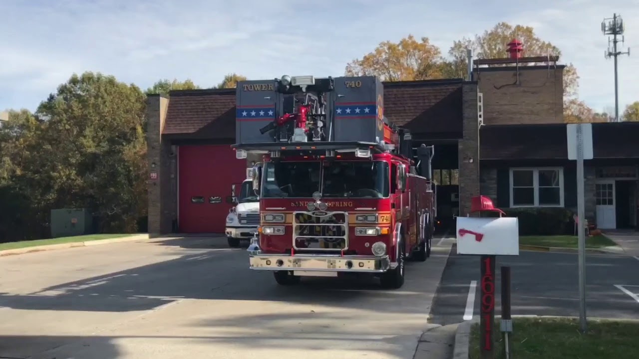 1997 Sandy Spring Paramedic Engine 740 Responding With Jake Brake (X2)