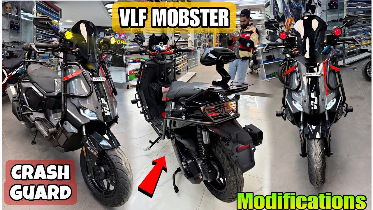 VLF Mobster 135 Modified | Top rack | Backrest | VLF Crash Guard | Skd bike world 