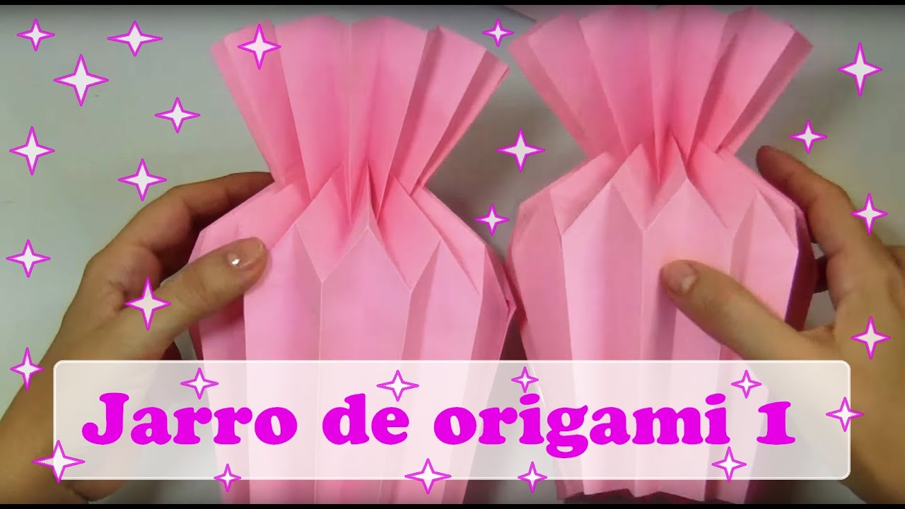JARRO PLISSADO DE ORIGAMI   1º VERSÃO