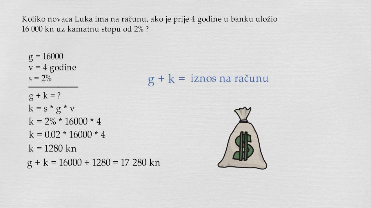 Jednostavni kamatni račun - 2. dio
