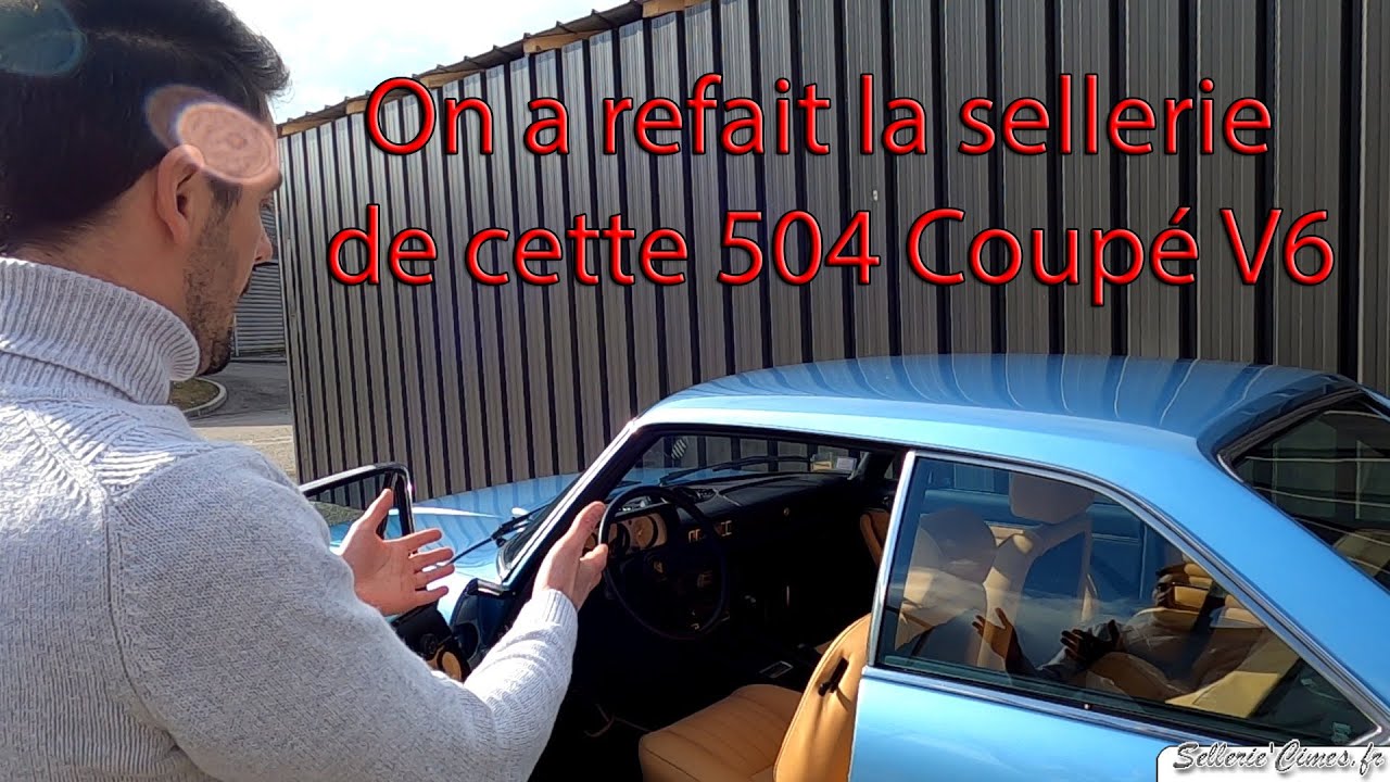 Restauration Sellerie cuir - Peugeot 504 Coupé V6