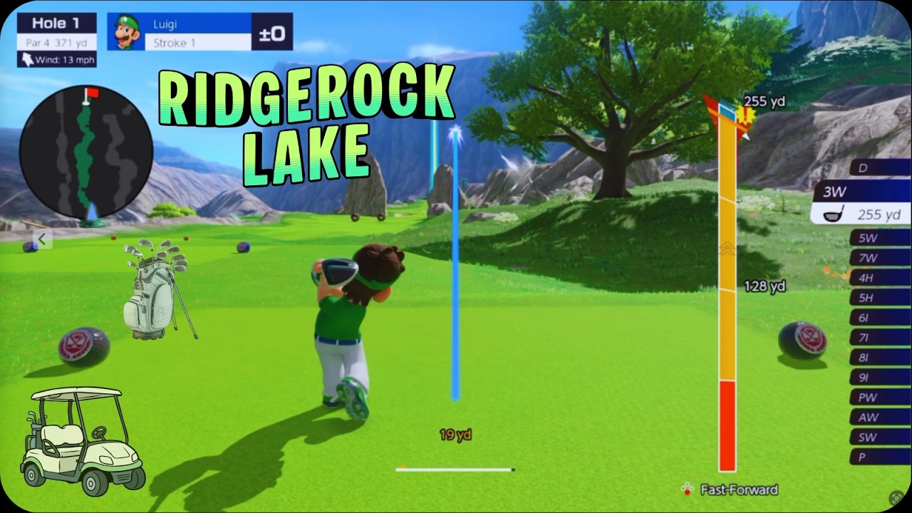 Расслабляющая игра на первых 9 лунках с Луиджи ⛳ | Mario Golf Super Rush 4K