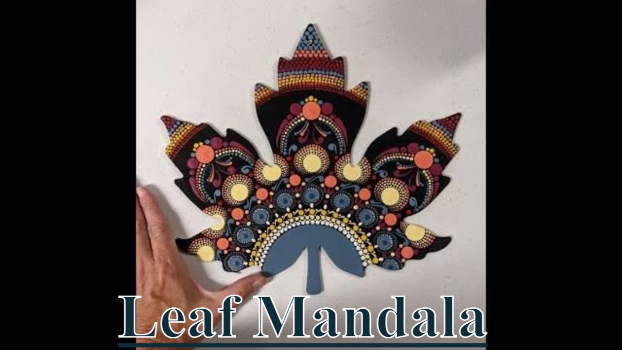 New Design Large Wood Leaf Mandala ~ Dot art Painting with Miranda Pitrone ~ Dotting Tools and Brush