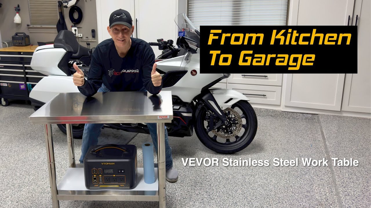 Assembly and Review of VEVOR Stainless Steel Work Table | Cruiseman's Garage